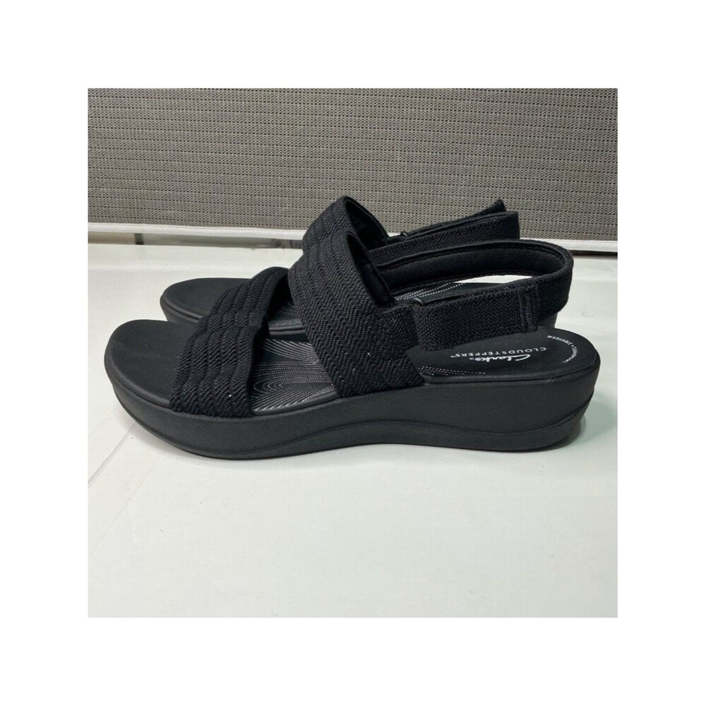 Clarks Cloudsteppers Women's Sandals Arla Full Black Size 11 US Soft Straps